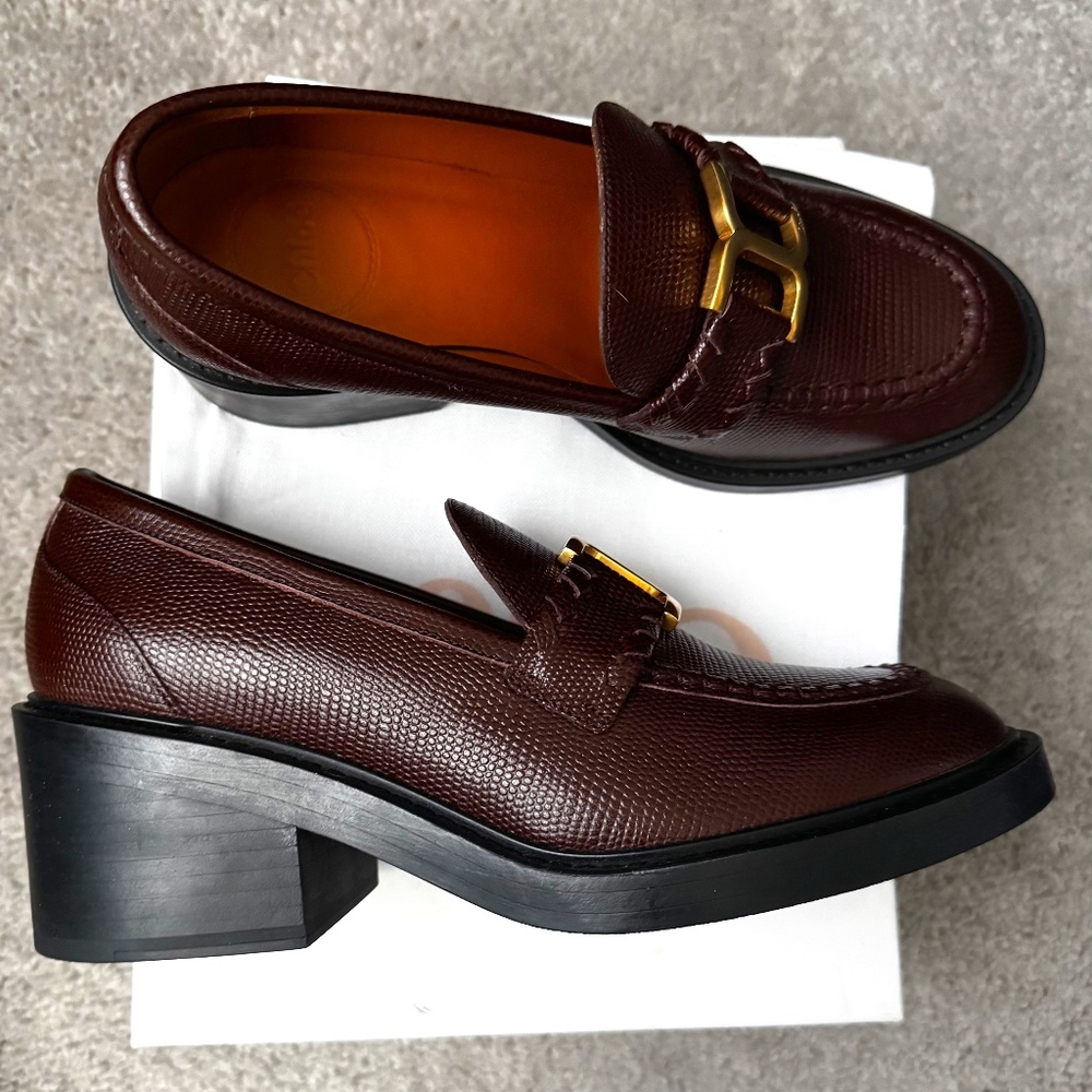 Chloe Marcie Heeled Loafers BNIB sz 39.5 Orig. $990